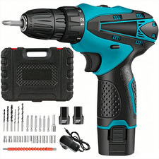 2 Battery 12V Cordless Drill Combi Driver High Power Electric Screwdriver Set UK Drills price