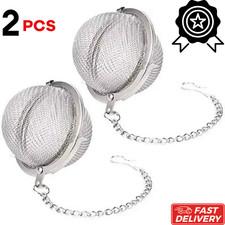 2x Stainless Steel Tea Infuser Strainer Mesh Ball Filter Loose Leaf Spice Herb Tea price