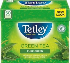 Tetley Pure Green Tea Bags x50 - Natural Antioxidant Tea - 50 Tea Bags Tea price