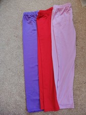 Girls 3 Leggings Set Pre-owned Hardly Worn ges 7-8 Great Condition Girls' Leggings price