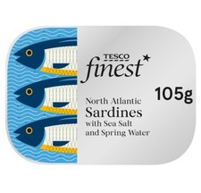 Tesco Finest Sardines In Water 105G Seafood price