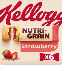 Kellogg's Nutri-Grain Strawberry Breakfast Bakes Cereal Bars 6x37g 222g Breakfast Cereal price