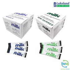 LAKELAND UHT Milk STICKS Individually Packed WHOLE / SEMI Skimmed 10ML LONG LIFE Milk price
