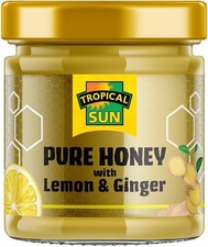 Tropical Sun Pure Honey with Lemon and Ginger, 250g | Sweet, Creamy and Tangy | Honey and Jam price