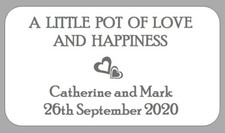 Mini A Little Pot of Love and Happiness Stickers Personalised Jam Pot Jar Labels Honey and Jam price