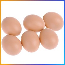 Pack of 6 Dummy Wooden Chicken Hens Nest Eggs Poultry Fowl Farming Tool Fake Egg Eggs price