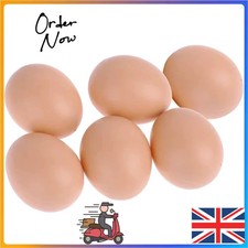Pack of 6 Dummy Wooden Chicken Hens Nest Eggs Poultry Fowl Farming Tool Fake Egg Eggs price
