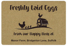 Large Personalised Kraft Style Egg Box Stickers Freshly Laid Eggs Sticky Labels Eggs price