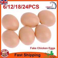 Pack of 6 Dummy Wooden Chicken Hens Nest Eggs Poultry Fowl Farming Tool Fake Egg Eggs price