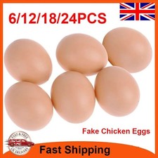 Pack of 6 Dummy Wooden Chicken Hens Nest Eggs Poultry Fowl Farming Tool Fake Egg Eggs price