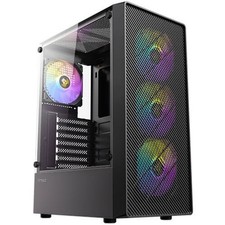 Antec AX26 RGB Elite ATX Mid-Tower Gaming PC Case - Black - 4 RGB Fans PC Cases price