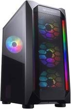 Cougar MX410-G RGB Mid-Tower ATX PC Case + 4x RGB Fans + 2x Standard Case Fans PC Cases price