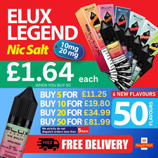 ELUX Nic Salt 10ml E Liquid 10mg | 20mg Vape Juice Elux Salts 50VG/50PG Elux Fruits price