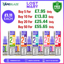 LOST MARY Nic Salt 10ml E liquid 10mg 20mg Vape Juice | New Flavours Best Price Fruits price