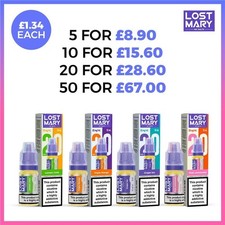 MARY LIQ Lost Mary E-liquid Nic Salt 10ml Vape Juice 20mg 50VG/50PG Mix & Match Fruits price