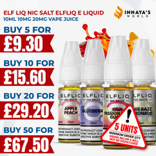 ELF LIQ Nic Salt ELFLIQ E Liquid 10ml 10mg 20mg Mix & Match Genuine Seller Fruits price