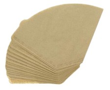 Coffee Filter Papers Size 4 Unbleached Brown Replacement Cones x 100 Made in EU Coffee price