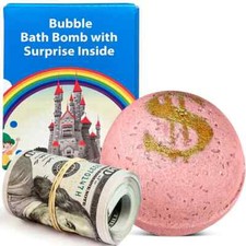 1 Cash Money Bath bomb Random Bill Inside handmade in USA w/ Rich Blossom Aroma Mineral Water and Soda price