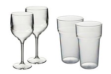 Roltex 4-8 Piece Barware Set Wine Glasses & Tulip Pint Glasses HQ Non Shatter Traditional Beverages price