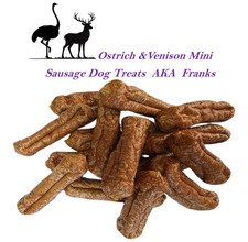 Gourmet Mini Deli Sausages Dog Treat Ostrich Venison Natural Chew 95% Fresh Meat Deli Meats price
