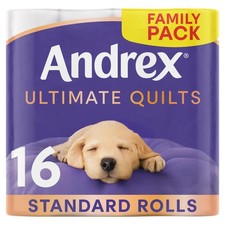 Andrex Toilet Rolls x16 Ultimate Quilts Fragrance-Free 3 Ply Toilet Paper Toilet Paper price