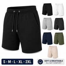 Mens Fleece Jogger Shorts Casual Gym Sports Sweat Shorts Elastic Waist S-2XL Men's Shorts price
