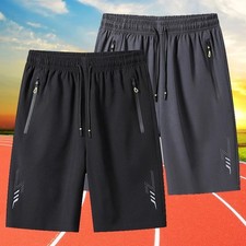 Mens Running Shorts Gym Sports Quick Dry Zip Pockets Workout Training Shorts Men's Shorts price