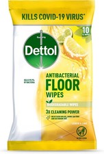 Dettol Antibacterial Floor Wipes Citrus Extra large Pack of 10 Wet Wipes Wet Wipes price