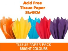 Tissue Paper Sheets BRIGHT MIX OF COLOURS  35cm x 45cm - 18gsm Acid Free Paper Tissue price