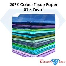 20 Large Multi Coloured Tissue Paper Sheets Assorted Pack Gift Wrapping 51x76cm Paper Tissue price