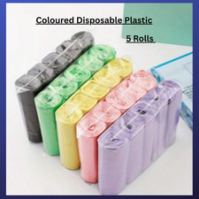 5 Rolls Trash Bags Small Garbage Bags Kitchen Waste Disposable Bin Liners Bin Bags price