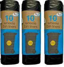 Wheelie Bin Liners 300L Black Recycle Rubbish Waste Bags Refuse Sacks Bin Bags price