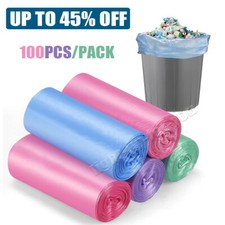 Small Bin Bags 100 Counts 5L Bin Liners Colorful Garbage Bags for Bathroom Bin Bags price