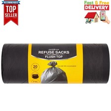 20 HEAVY DUTY BLACK THICK REFUSE SACKS STRONG THICK RUBBISH BAGS BIN LINERS Bin Bags price