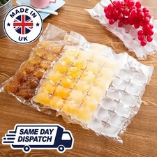 100 Ice Cube Freezer Bags 2400 Disposable Cubes Maker Clear Bag Fridge Party BBQ Refrigerator Bags price