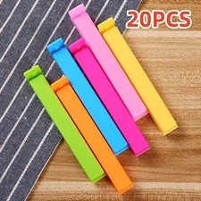 20 x Food Bag Storage Clips Freezer Fridge Sealing Pegs Mixed Sizes Multicolour. Refrigerator Bags price