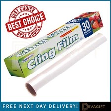 CLING FILM FOR WRAPPING COVERING FOODS CLEAR WRAP 30CM x 30M SEALAPACK EASYCUT Cling Film price