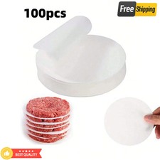 100pcs Non-Stick Parchment Paper Sheets for Burger Patty Press & Baking 11cm UK Baking Paper price