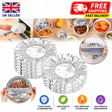 Reusable Aluminum Foil Food Covers Kitchen Bowl Insulation Lids 10/20/50PCS UK Aluminum Foil price