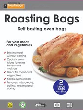 2 x Large Roasting Bags - Self Basting Oven Bags - Size: XL -  45 x 55 CM Oven Bag price