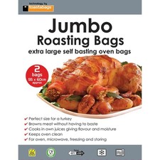 Roasting Bags Self Basting Oven or Microwave Jumbo 55 x 60cm 2/pk Oven Bag price
