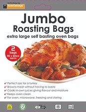 2 x Jumbo Roasting Bags - Self Basting Oven Bags - Size: XL -  55 x 60 CM Oven Bag price