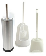 White Silver Toilet Brush And Holder Set Bathroom Cleaning Stand Accessory Toilet Set price