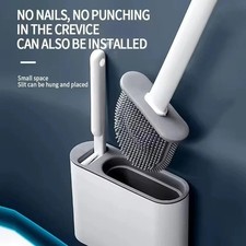 Toilet Brush And Holder Bathroom Toilet Brush Holder Set Silicone Brush Durable Toilet Set price