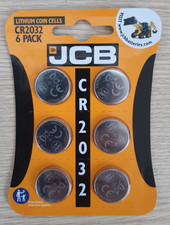 6 X JCB CR2032 3V Lithium Button Coin Cell Battery DL2032 BR2032 | New Battery price