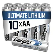 *WORLD'S No.1* 10 x Energizer AA Ultimate Lithium Batteries 1.5v LR6 L91 HugeExp Battery price