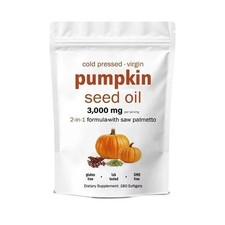 Cold Pressed Pumpkin Seed Oil 3000mg Softgels 300 Herbal Supplement Saw Palmetto Herbal Supplements price
