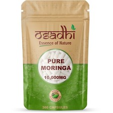 Natural Moringa Capsules 10000mg Per Capsules STRONG EFFECTIVE EXTRACT POWDER Herbal Supplements price