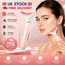 7 Colours Neck Face Lifting Massager Skin Tighten Device LED Anti Wrinkle Beauty Massage Devices price