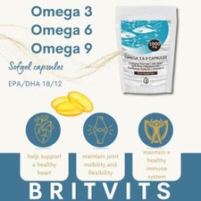 Omega 3-6-9 1000mg 90 Capsules Fish Oil BritVits Flaxseed & Borage Oil Fish Oil / Omega 3 - 6 - 9 price